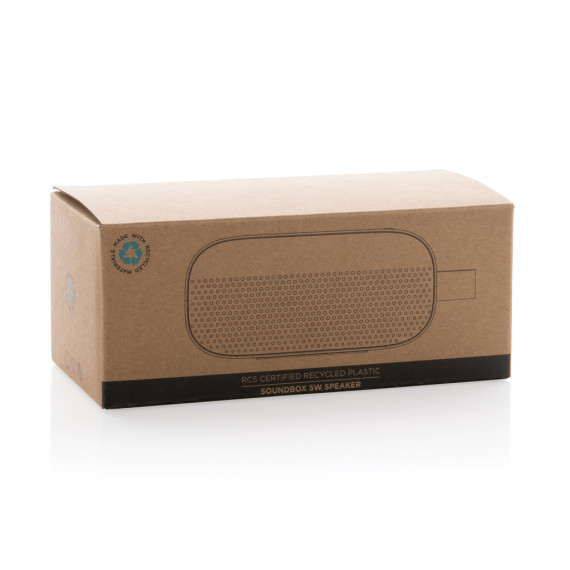 Enceinte publicitaire 5W en plastique recyclé RCS Soundbox