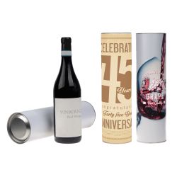 Tube carton personnalisé pour bouteille de vin 