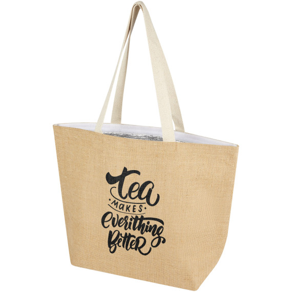 Sac publicitaire shopping isotherme Juta de 12 L en jute 300 g/m²