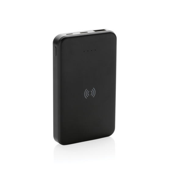 Powerbank publicitaire 5000mAh avec induction 5W en plastique recyclé RCS