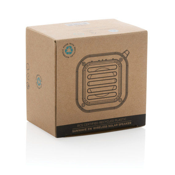 Enceinte publicitaire 3W solaire en plastique recyclé RCS Sunwave