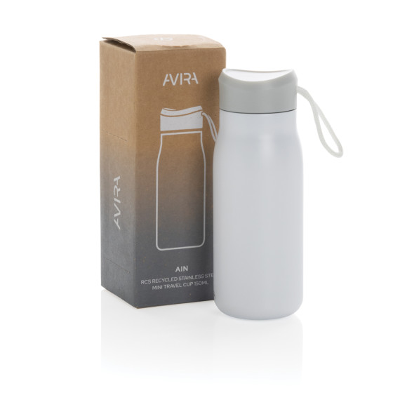 Mini bouteille publicitaire de voyage 150ml en acier RCS Avira Ain