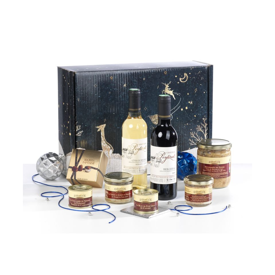 Cadeau Coffret Gourmand fabriqué en France Petite valise étoilée