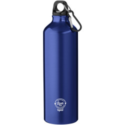 Bouteille publicitaire d'eau Oregon de 770 ml en aluminium recyclé certifié RCS avec mousqueton