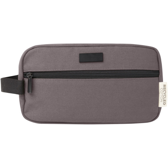 Pochette publicitaire pour accessoires de voyage Joey de 3,5 L en toile recyclée certifiée GRS