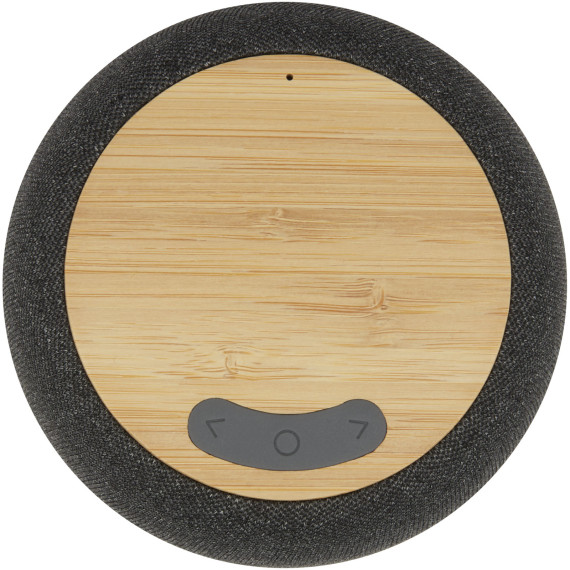 Haut-parleur publicitaire Bluetooth® et tapis de charge sans fil Ecofiber en bamboo/RPET