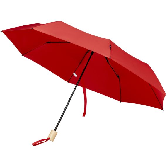 Parapluie publicitaire 21" pliable windproof en PET recyclé Birgit