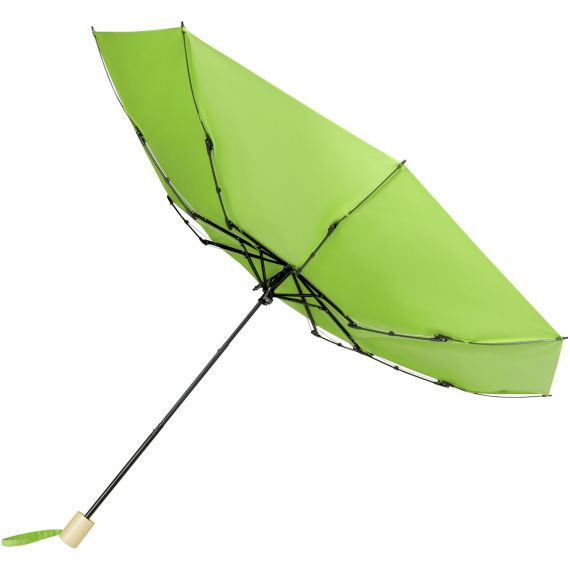 Parapluie publicitaire 21" pliable windproof en PET recyclé Birgit