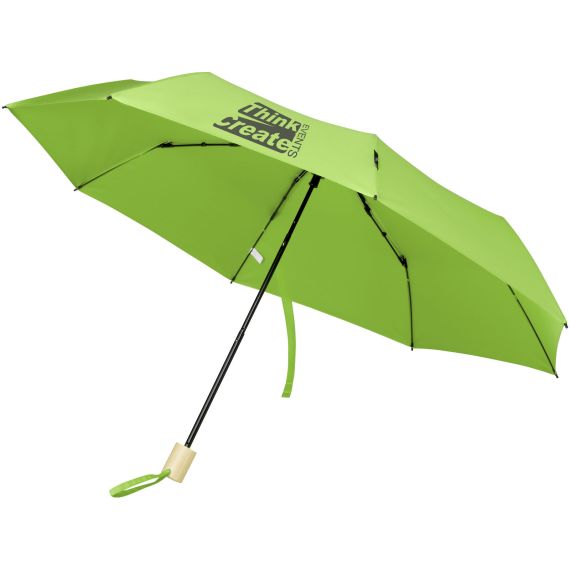 Parapluie publicitaire 21" pliable windproof en PET recyclé Birgit