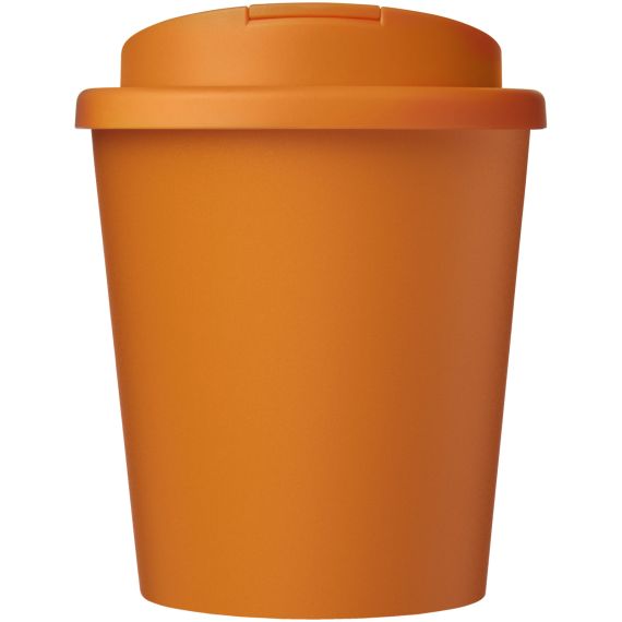 Gobelet publicitaire fabriqué en Europe recyclé Americano® Espresso Eco de 250 ml avec couvercle anti-déversement