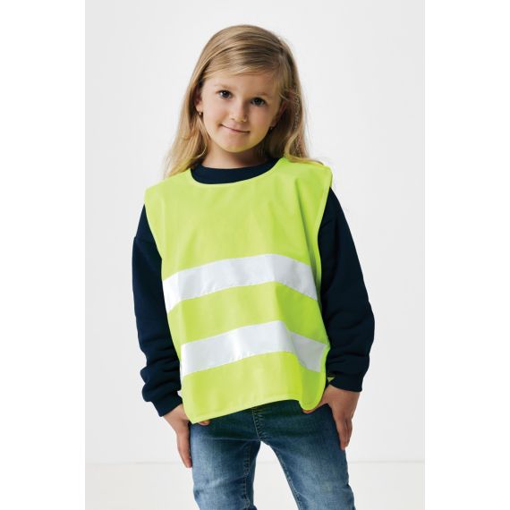 Gilet haute visibilité personnalisé de signalisation en rPET GRS enfant