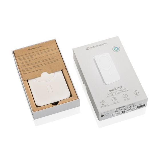 Powerbank personnalisé magnétique 3000mAh en plastique/alu RCS UrbanVitamin Burbank