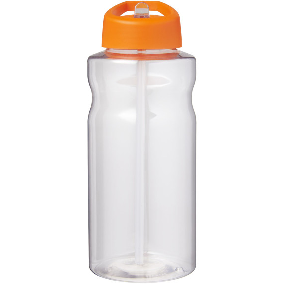 Bouteille publicitaire de sport H2O Active® Big Base de 1 litre avec couvercle à bec verseur fabriqué en Europe