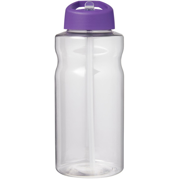 Bouteille publicitaire de sport H2O Active® Big Base de 1 litre avec couvercle à bec verseur fabriqué en Europe