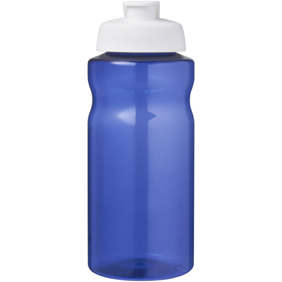 Bouteille publicitaire de sport H2O Active® Eco Big Base de 1 litre à couvercle rabattable fabriqué en Europe