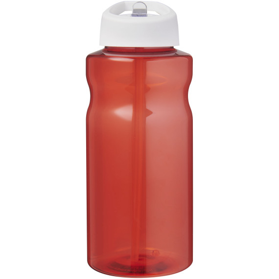 Bouteille publicitaire de sport H2O Active® Eco Big Base de 1 litre avec couvercle à bec verseur fabriqué en Europe