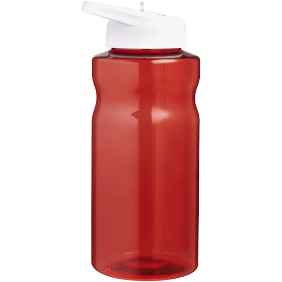 Bouteille publicitaire de sport H2O Active® Eco Big Base de 1 litre avec couvercle à bec verseur fabriqué en Europe