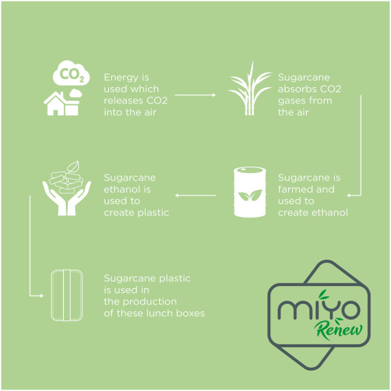 Boite publicitaire repas MIYO Renew à un bloc fabriqué en Europe