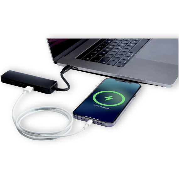 Adaptateur publicitaire multimédia en plastique recyclé Loop RCS USB 2.0-3.0 avec port HDMI