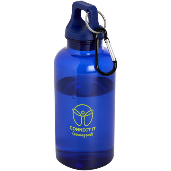 Bouteille publicitaire d'eau 400 ml en aluminium recyclé certifié RCS Oregon avec mousqueton