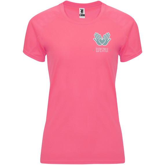 T-shirt publicitaire de sport Bahrain à manches courtes pour femme