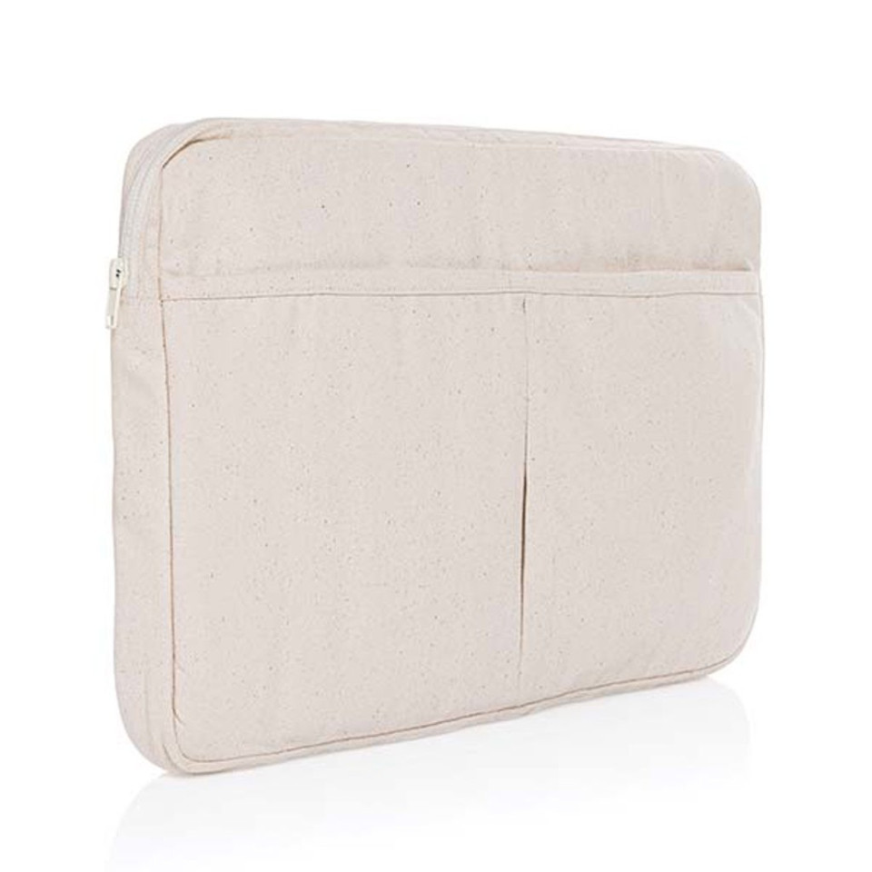 Pochette publicitaire ordinateur 15,6'' en coton recyclé AWARE™ Laluka