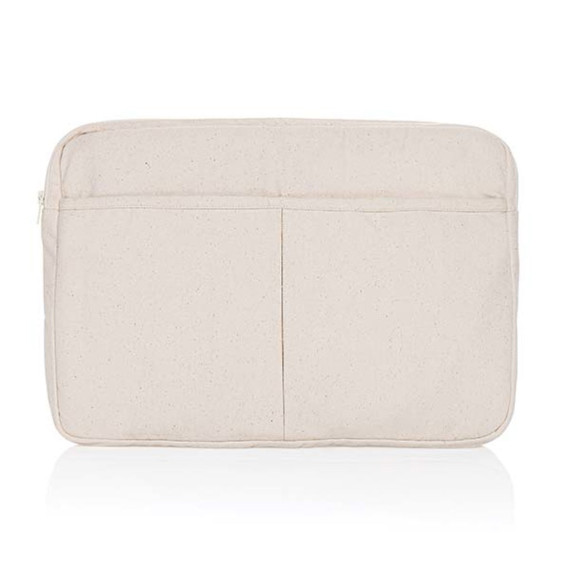 Pochette publicitaire ordinateur 15,6'' en coton recyclé AWARE™ Laluka