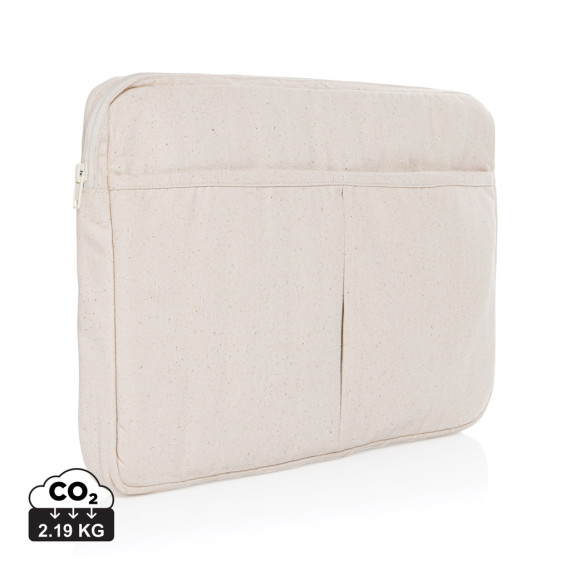 Pochette publicitaire ordinateur 15,6'' en coton recyclé AWARE™ Laluka