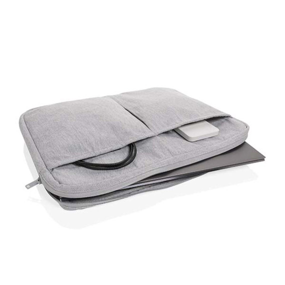 Pochette publicitaire ordinateur 15,6'' en coton recyclé AWARE™ Laluka