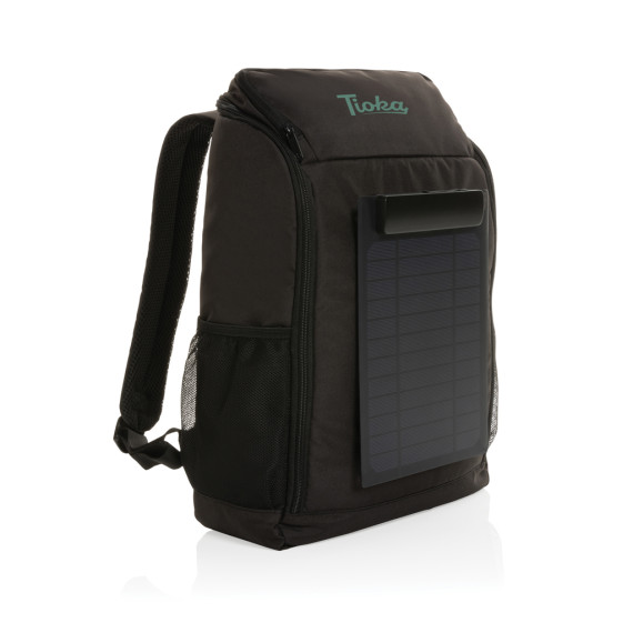 Sac publicitaire à dos avec panneau solaire 5W rPET AWARE™ Pedro