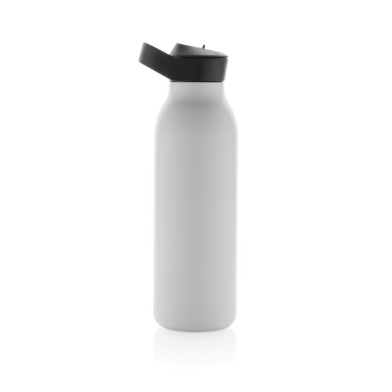 Bouteille publicitaire d'eau 500ml fliptop en acier inoxydable recyclé RCS Avira Ara