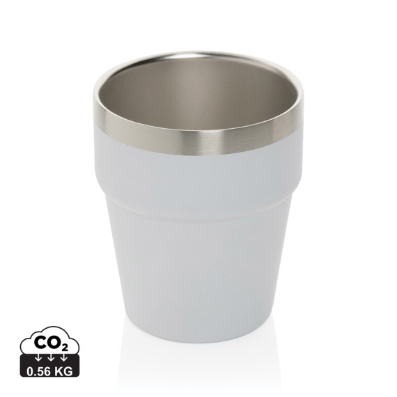 Tasse publicitaire à café 300ml à double paroi en acier inoxydable recyclé RCS Clark