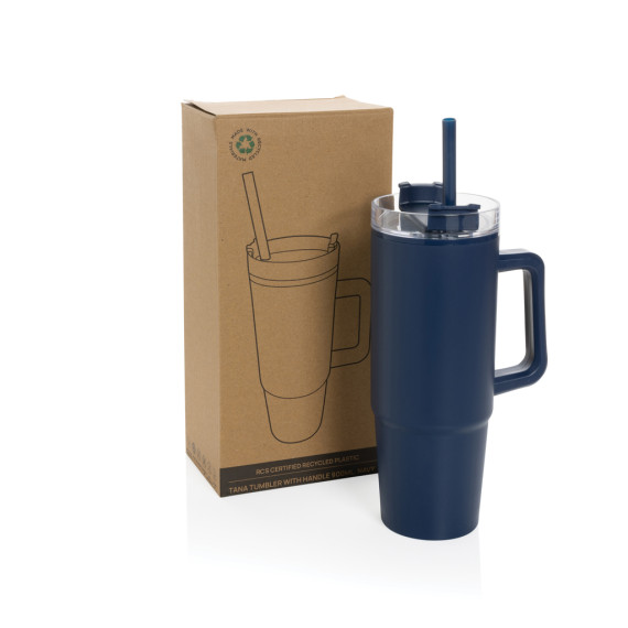 Mug publicitaire 900ml avec poignée en plastique recyclé RCS Tana