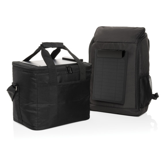 Sac publicitaire isotherme avec panneau solaire 5W en rPET AWARE™ Pedro