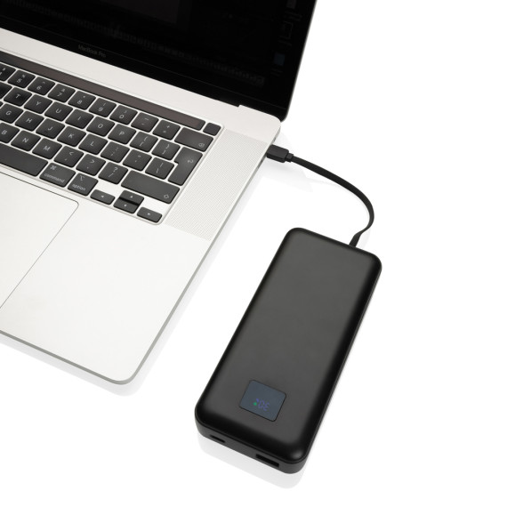 Super Powerbank publicitaire 20.000mAh et 65W en plastique recyclé RCS Gridley