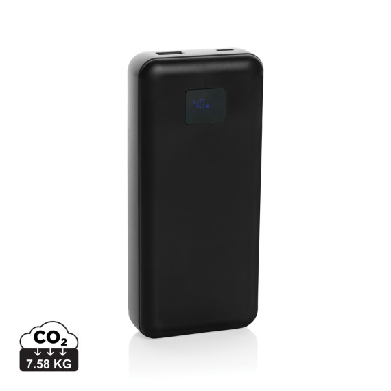 Super Powerbank publicitaire 20.000mAh et 65W en plastique recyclé RCS Gridley