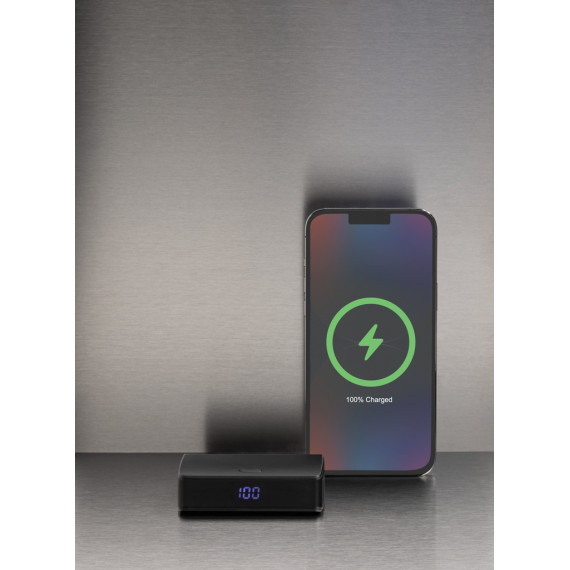 Powerbank publicitaire 10000mAh charge rapide, plastique recyclé RCS, Flashcharge