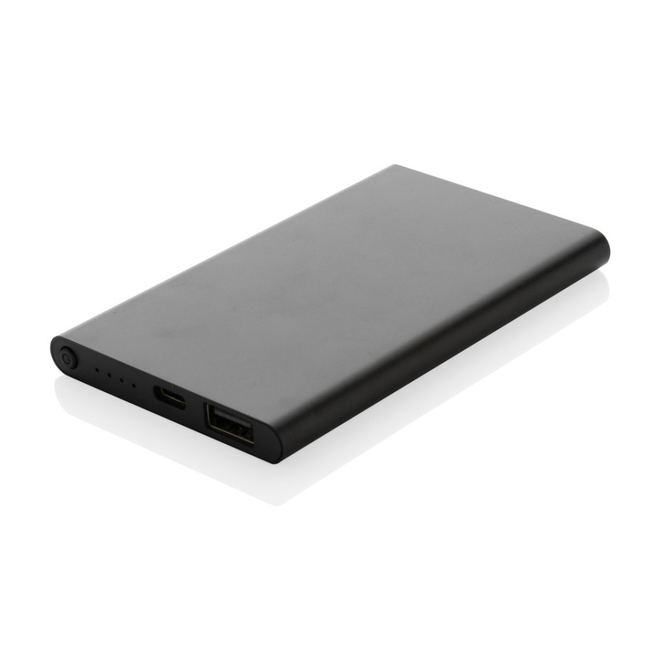 Powerbank publicitaire 4000mAh en plastique recyclé/aluminium RCS