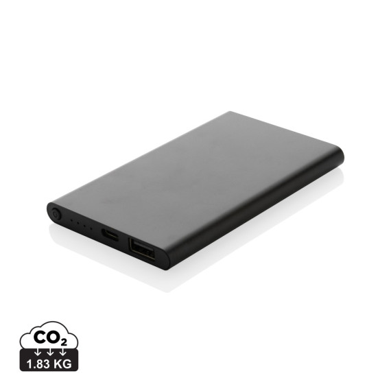 Powerbank publicitaire 4000mAh en plastique recyclé/aluminium RCS