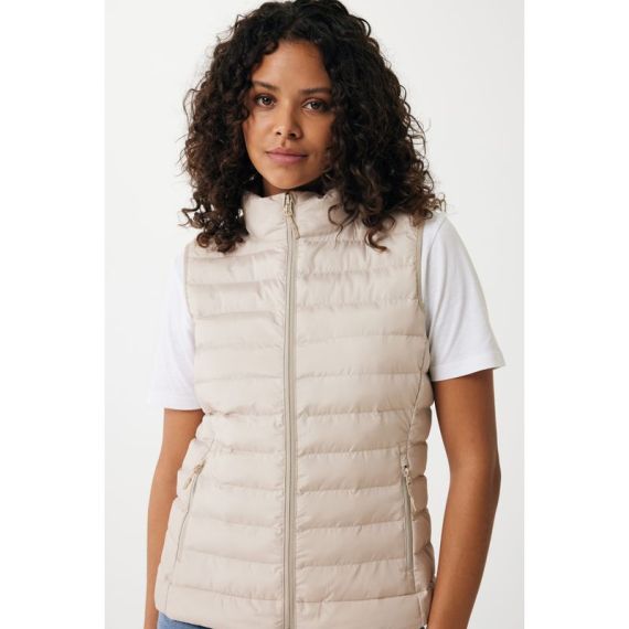 Bodywarmer publicitaire femme en polyester recyclé Iqoniq Meru