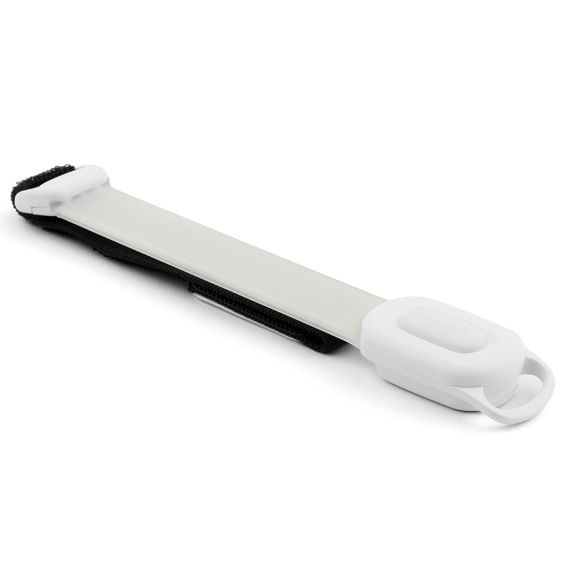 Bracelet publicitaire lumineux blanc rechargeable