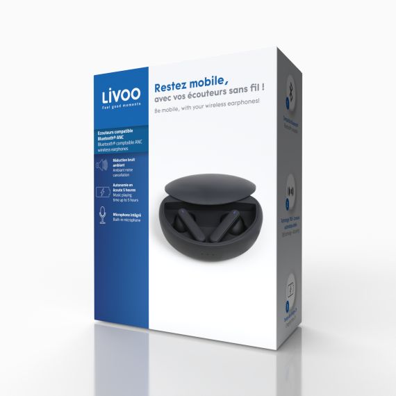 Ecouteurs publicitaires compatible Bluetooth® ANC