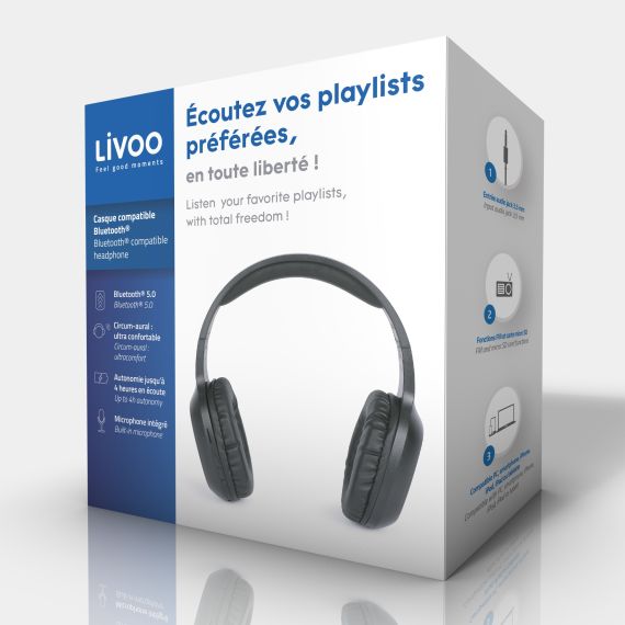 Casque publicitaire compatible Bluetooth® Microphone intégré