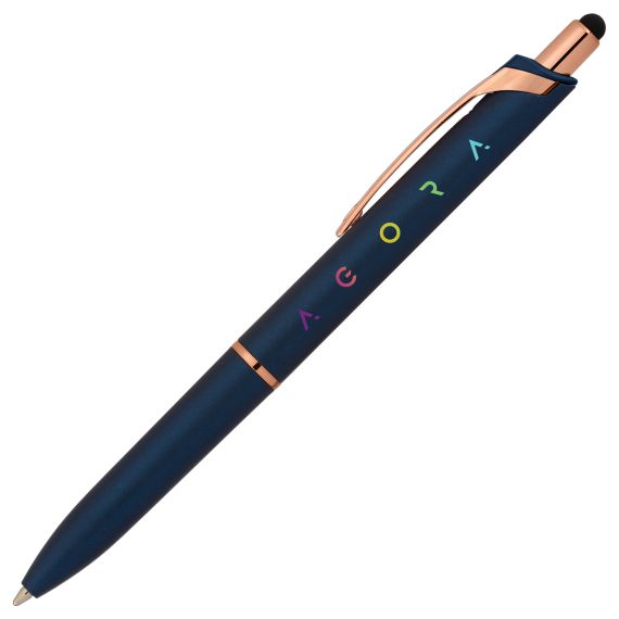 Stylo publicitaire à bille et stylet Goldstar® Iris Rose Gold