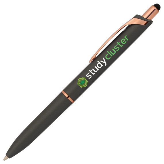 Stylo publicitaire à bille et stylet Goldstar® Iris Rose Gold