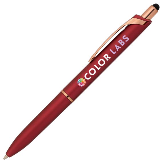 Stylo publicitaire à bille et stylet Goldstar® Iris Rose Gold