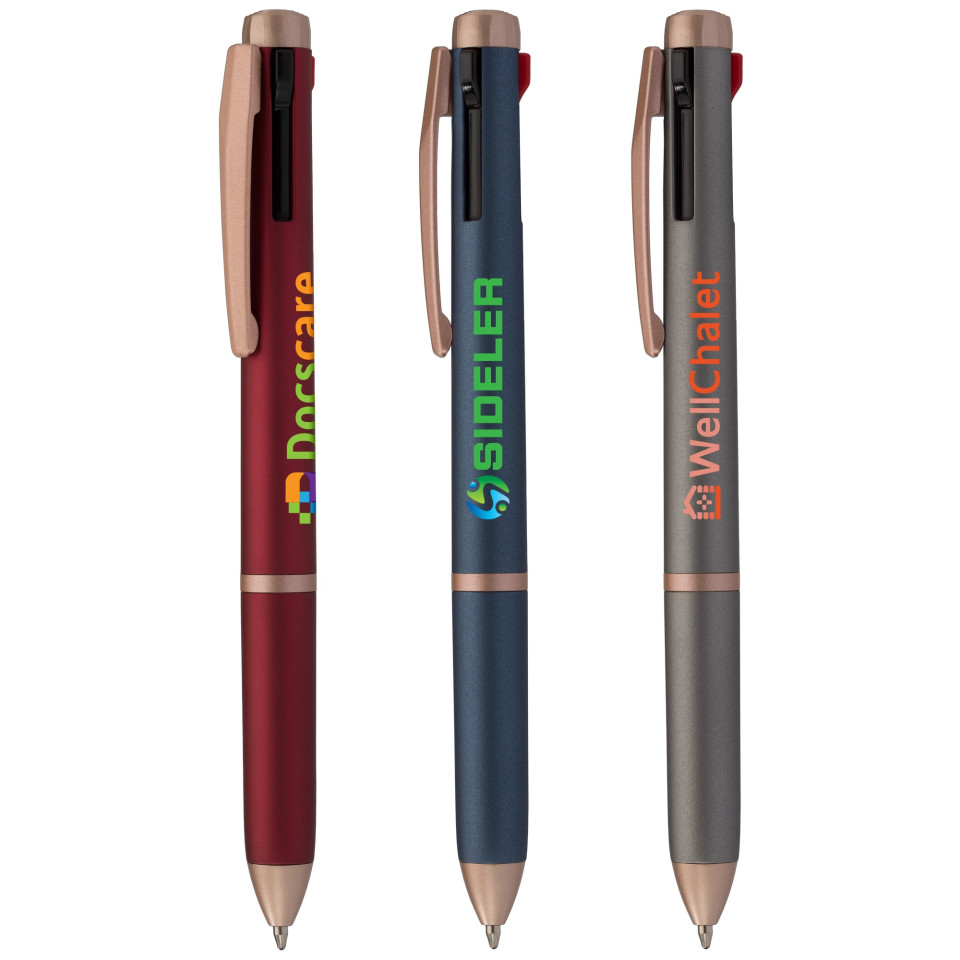 Stylo a bille personnalisable multi-encre express Goldstar® Trio 