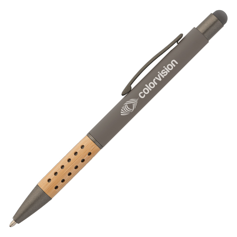 Stylo à bille stylet personnalisé Goldstar® Express Bowie Bamboo Grip