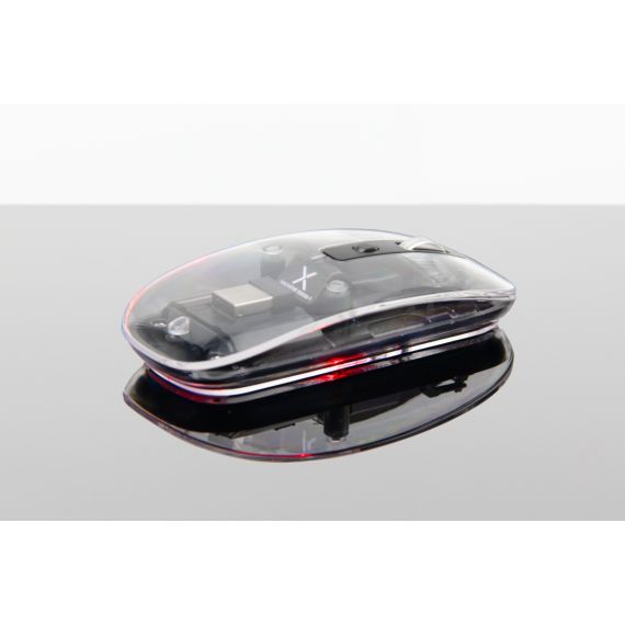 Souris sans fil publicitaire personnalisable transparente