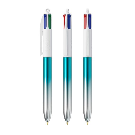 Stylo BIC 4 couleurs personnalisé fabriqué en France SHINE BICOLOR